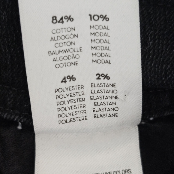 MOTHER The Swooner Exposed Snap Ankle High Rise Skinny Black Jeans 24 Preowned - Picture 11 of 11